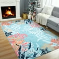 thumbnail image 7 of TWINNIS Area Rugs Floral Boho Rug Floor Carpet for Living Room Bedroom,5'x8',Blue, 7 of 7
