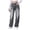 Grey, variant on Womens Jeans Dark Gray Gradient Wash Wide Leg Denim Pants High Waist Side Pocket Stretch Oversized Fit Casual Daily Outings Jeans