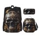 thumbnail image 1 of Balery Gold Pattern Black Skull Mochila escolar 3 en 1 para niños: mochila resistente con lonchera térmica y estuche para lápices. Mochila escolar para niños y niñas., 1 of 7