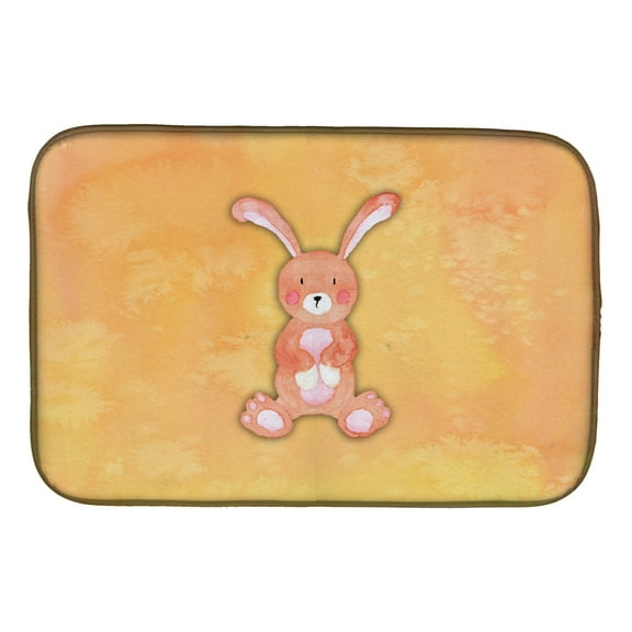 Rabbit Watercolor Dish Drying Mat