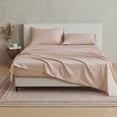 thumbnail image 3 of Great Bay Home 100% Cotton Sateen 4-Piece Bed Sheet Set (Dusty Rose, Full), 3 of 6