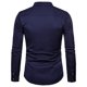 thumbnail image 4 of Hombres Casual Sólido de Moda Cuello Alto Manga Variable Jersey Longitud Camisa de Manga Larga Blusa Odeerbi ODB-6, 4 of 4