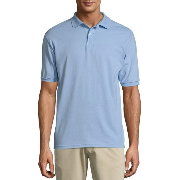 Hanes - Hanes Men's Ecosmart Jersey Knit Polo Shirt - Walmart.com ...