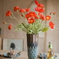 thumbnail image 3 of Silk Common Poppy Flower Stem 22" Tall, 3 of 7