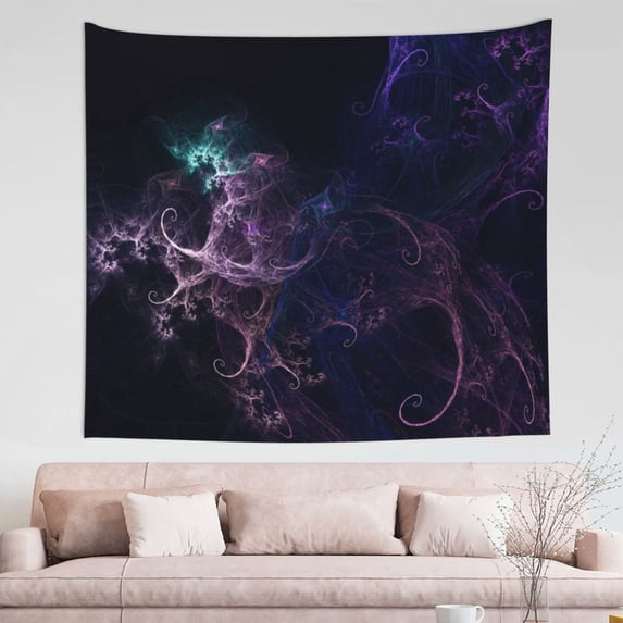 Psychedelic Fractals Spiral Tapestry, Geometry Wall Decor Home Decor Bedroom Living Room Dorm Tapestry Room Wall Hanging, 60" x 51"