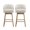 Natural+Beige, variant on GDF Studio Elegant 360° Swivel Bar Stools with Button-Tufted Backrest & Solid Wood Frame, Set of 2, Natural Beige