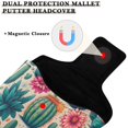 thumbnail image 3 of Haosy Cactus and Desert Flower Golf Mallet Putter Cover Strong Magnetic Leather Golf Club Headcover Closure, 3 of 7