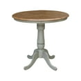 thumbnail image 6 of 36" Round Solid Wood Distressed Hickory/Stone Counter Height Table With 2 Stools, 6 of 7