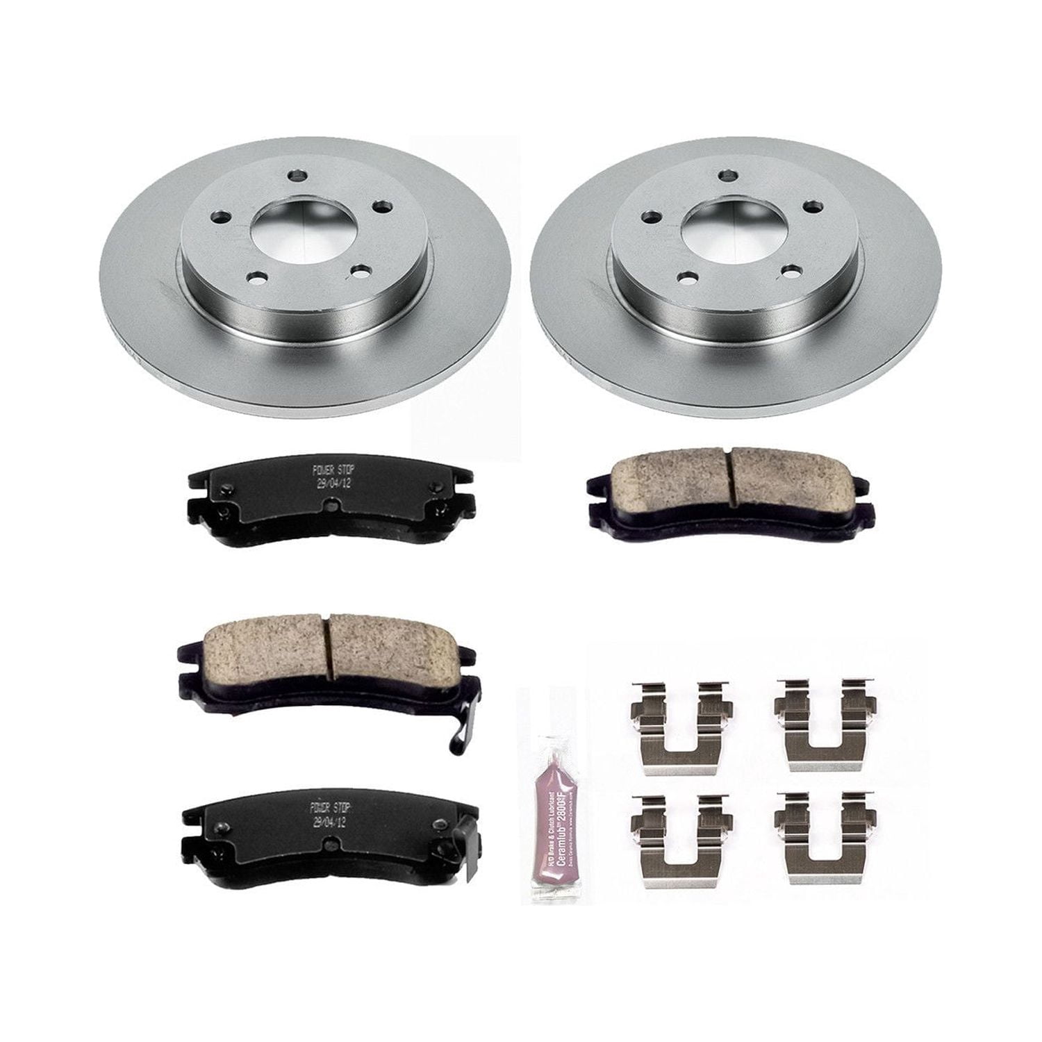 Power Stop Rear Stock Replacement Brake Pad and Rotor Kit KOE1526