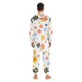 thumbnail image 4 of FORMRS Onesies Pajama for Adults Unisex Hoodie Winter Jumpsuit One Piece Sleepwear, Sizes S-2XL, Colorful Retro Floral, 4 of 7