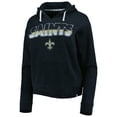 thumbnail image 2 of Women's '47 Black New Orleans Saints Color Rise Kennedy Notch Neck Pullover Hoodie, 2 of 3