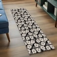 thumbnail image 6 of Vintage Flowers Runner Rug 2x6 Washable Kitchen Rug Non-Slip Lightweight Thin Soft Low Pile Bathroom Runner Black Farmhouse Pastoral Chic Floral Carpet for Hallway Laundry Room Bedroom Entryway, 6 of 8