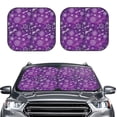 thumbnail image 2 of Vsdgher Purple Snowflakes Print Car Windshield Sun Shade, Reflective Sunshade Window Sunshade Sun Visor Protector Fit for Cars,Trucks,SUVs-Large, 2 of 6