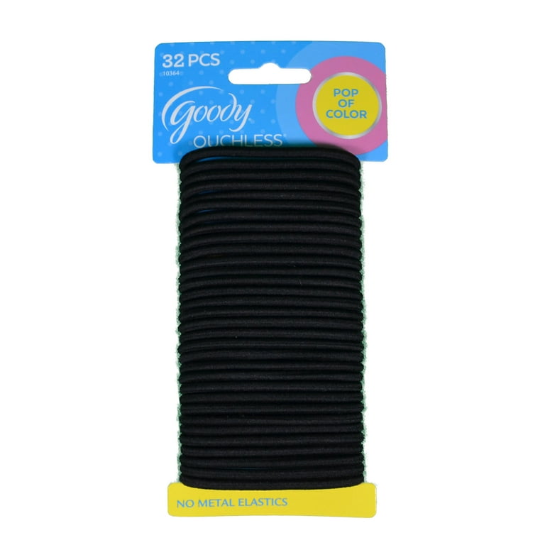 Goody Ouchless Hair Elastic Ponytail Holders 96 pcs Black 10364 3 pks