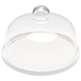 thumbnail image 1 of Soporte para tartas liso con bandeja de madera, campana, asa redonda, a prueba de polvo, cuerpo transparente y grueso. D, 1 of 9