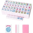 thumbnail image 2 of 1.2”American Mahjong Tile Set, 166 Mahjong Game Set with Pink Colour (Tiles Only, No Racks and Other Accessories), 2 of 10