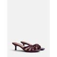 thumbnail image 2 of Time and Tru Women's Faux Leather Kitten Heel Mule Sandals, 2 of 5