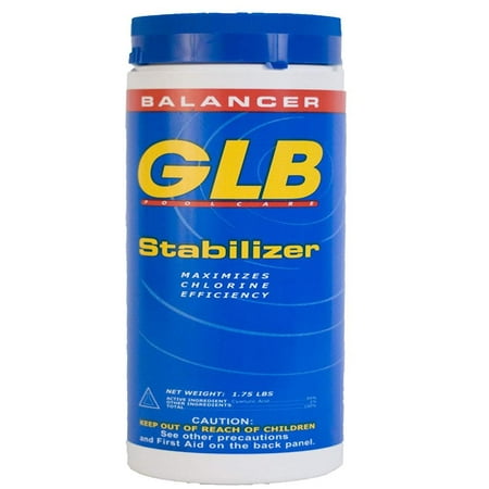 GLB Pool and Spa Products 71265 1-3/4-Pound Chlorine Stabilizer, Specially designed to reduce chlorine loss from sunlight exposure By GLB Pool Spa