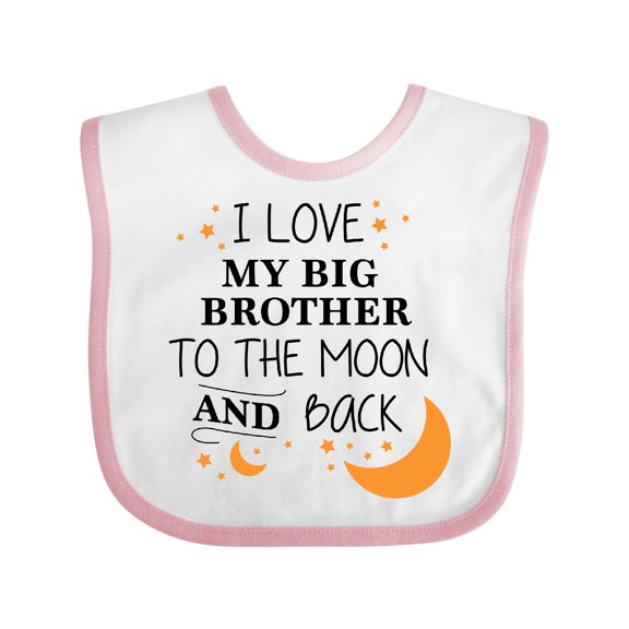 Inktastic I Love My Big Brother to the Moon and Back Boys or Girls Baby Bib