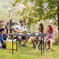 thumbnail image 2 of ZENY 4FT Folding Picnic Table Portable Indoor Plastic Dining Party Table, Black, 2 of 8