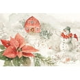 thumbnail image 2 of Audit, Lisa 14x11 Gold Ornate Wood Framed with Double Matting Museum Art Print Titled - Poinsettia Village I, 2 of 4