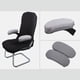thumbnail image 3 of 1 par de fundas para brazos de silla con esponja, suave, transpirable, seguro, juego de fundas para reposabrazos de silla de oficina para trabajar en casa, tipo esponja gris, 35x9cm/13,8x3,5, 3 of 5