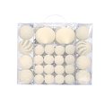 thumbnail image 3 of 48 Pcs Velvet Flocked Christmas Balls,Shatterproof Ornaments with Multi-Size Multi-Style Designs,Hanging Baubles for Christmas Tree,Wreath & Holiday Home Decor,White, 3 of 7