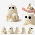 thumbnail image 2 of Simple 3D Ghost Soy Scented Candles, Cute Fangs Ghost Shaped Wax Candle for Halloween Farmhouse Table Center Decor Trick-or-Treat Gift, 2 of 7