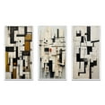 thumbnail image 2 of Designart "Urban Groove Garden Abstract Geometrics V" Modern Geometric Framed Wall Art Set Of 3 - Black Abstract Frame Gallery Set For Office Decor, 2 of 6