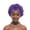 Purple, variant on African-Style Hand-Embroidered Braided Turban Headwrap with Sequin Bead Trim for Women