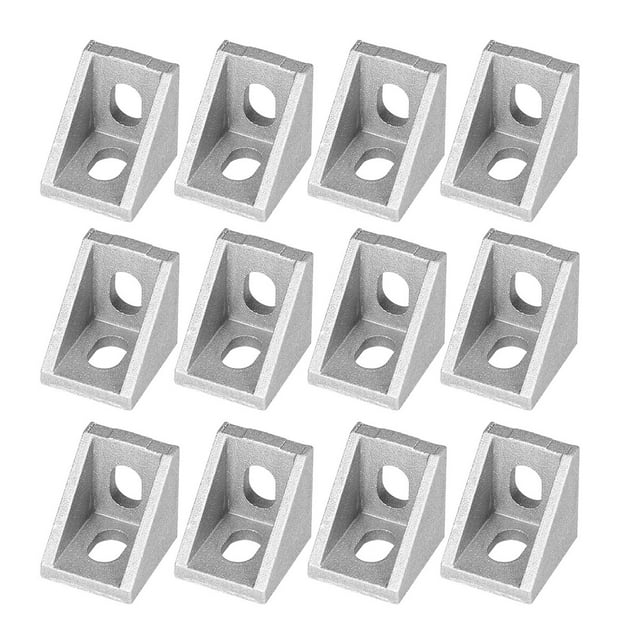 SHISUYAN UEETEK 25 Pcs 2020 Support d'Angle pour Extrusion d'Aluminium 20mm (Polish Terne)