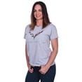 thumbnail image 2 of JH Design Group Women's Chevy Corvette C7 Emblem T-Shirt Black Red Heather-Gray, 2 of 2