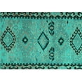 thumbnail image 1 of Ahgly Company Indoor Rectangle Abstract Turquoise Blue Contemporary Area Rugs, 3' x 5', 1 of 4