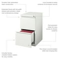 thumbnail image 3 of Hirsh 20" Deep Mobile Pedestal File Cabinet 2 Drawer File-File, Letter Width, White, 3 of 17