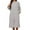 Light Gray, variant on Womens Full Zipper Twist Ribbing Robes Soft Long Sleeve over the Knee Length Bathrobe Warm Winter House Coat Casual Nightgown Solid Color Loungewear Sleepwear Dark Gray S