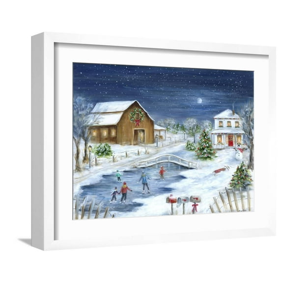 Art.com Winter Wonderland Art Print by Marilyn Dunlap, White Frame Wall Art, 21" x 17"