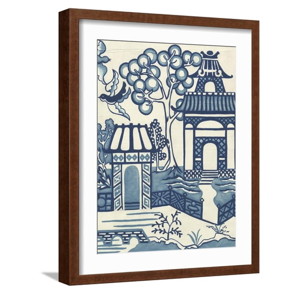 Art.com Willow Landscape II Art Print by Chariklia Zarris, Brown Frame Wall Art, 17" x 21"