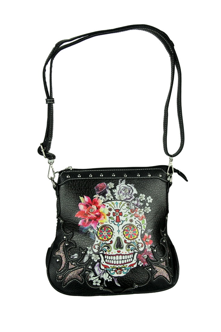 cowgirl trendy sugar skull purse