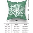 thumbnail image 4 of Coastal Coral Pillow Covers Set of 2, Decorative Summer Beach Ocean Themed Pillow Cases Green Wood Deck Nautical Cotton Square Couch Cushion Cover for Sofa Bed Living Room Cozy Home Decor 16x16 Inch, 4 of 6