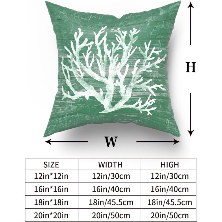 Wood Grain & Sea Turtle Linen Pillow Cover – 18x18 Inch Decorative Throw Pillow Case For Sofa, Chair, Bed, Home & Office