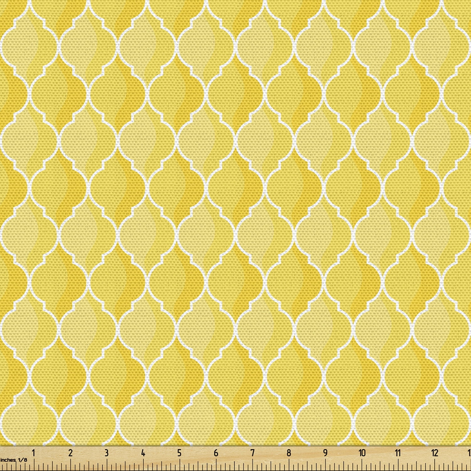 Choose Your Size Trellis Pattern in yellow with white 100% Cotton Fabric Homemade in Texas Sunny Set of 2 Print Napkins Hemmed Squares
