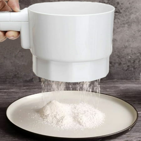 Electric Flour Sieve Strainer 1mm Aperture Battery Operated Sifter Hand-Held Shaker Baking Tool Kitchen