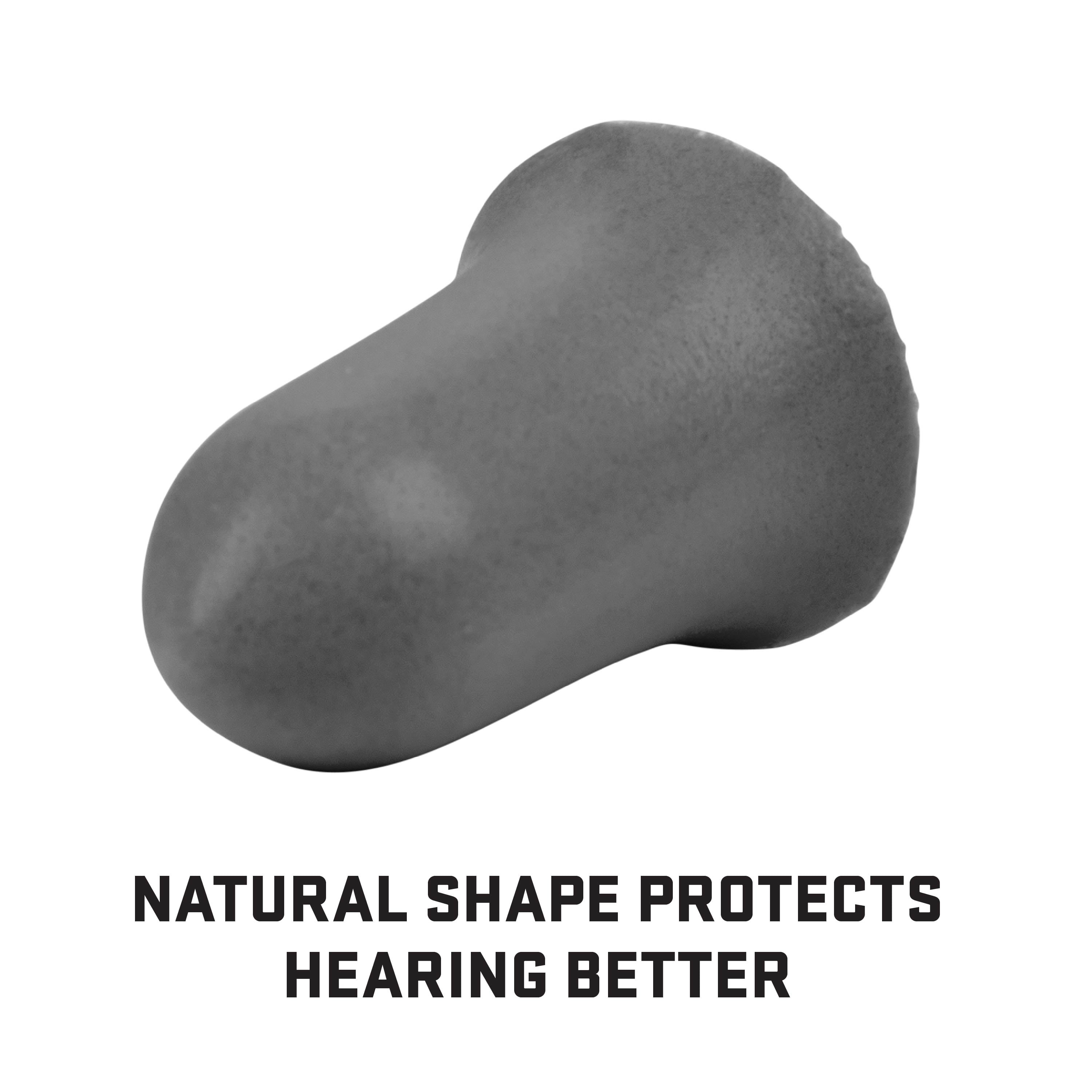 ULTRX™ Tapered Foam Ear Plugs, 25 Pair Value Pack, Gray, Adult, Unisex, Model 4132, NRR 32 Db