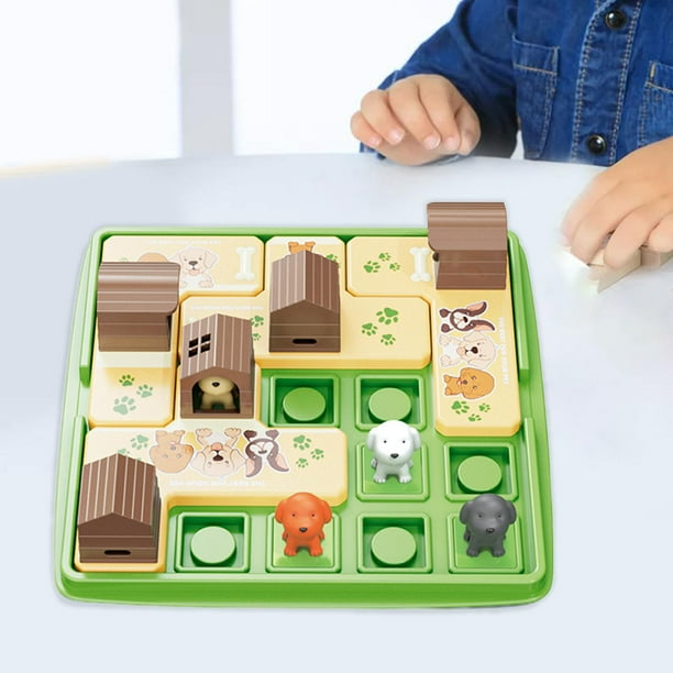 Juego de rompecabezas para perros y cajas, juguete de desarrollo de pensamiento lógico, juguete Montessori, juego de mesa para niños pequeños, bebés