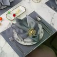 thumbnail image 3 of 12 Pieces Snowflake Napkin Rings Christmas Napkin Ring Buckle Rhinestone Pearl Napkin Holder for Christmas Table Decor, 3 of 5
