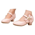 thumbnail image 3 of Girls Dress Shoes Low Heel Princess Flats Mary Jane Flower Wedding Party Glitter Shoes for Kids Toddler, 3 of 9
