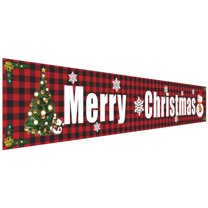 putnchl 9FT Large Merry Christmas Banner Sign Xmas Outdoor Indoor Decoration Home