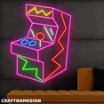 thumbnail image 3 of Craftnamesign Game Machine Neon Sign, Arcade Machine Wall Art, Game Zone Wall Decor, 3 of 5