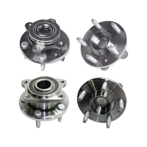 Front and Rear Wheel Hub Assembly Set - Compatible with 2008 - 2009 Ford Taurus X
