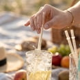 thumbnail image 4 of 12PCS Reusable Plastic Straws with Rings, Colorful Drinking Straws for Party Beverages, Eco-Friendly Durable Straw Set, Daily Use Accessories, 4 of 6